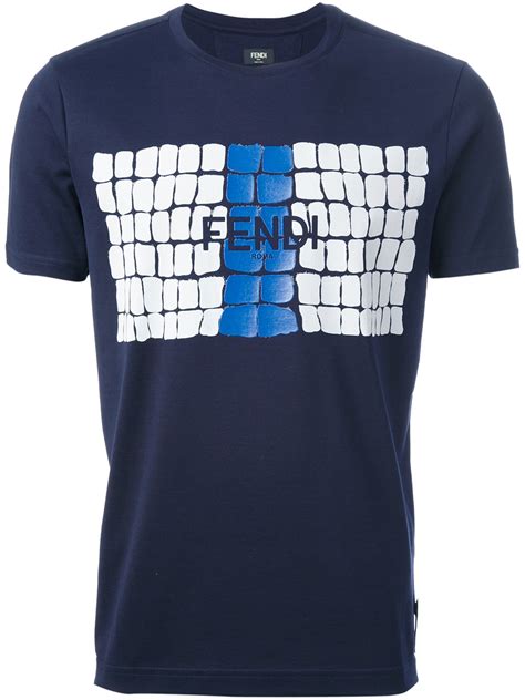 fendi blue t shirt|fendi new collection t shirts.